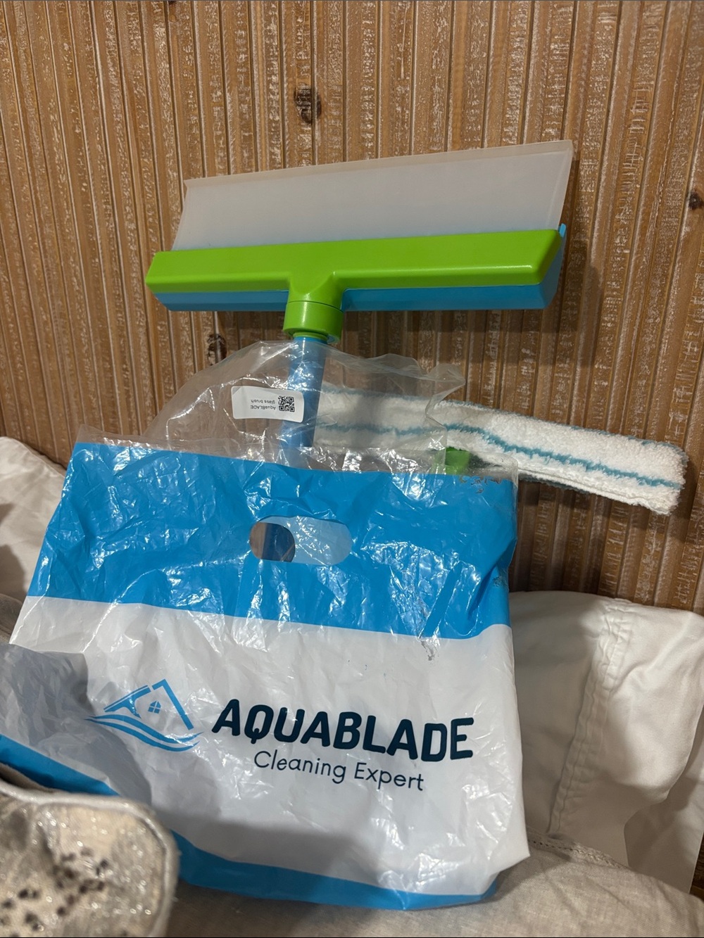 Aquablade Window Squeegee and Mop - Green & Blue